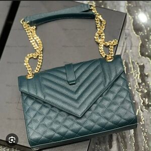 Genuine leather envelop bag